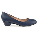 Brinley Co. Womens Soren Classic Faux Leather Comfort-Sole Heels Navy, 11 Regular US screenshot. Shoes directory of Clothing & Accessories.