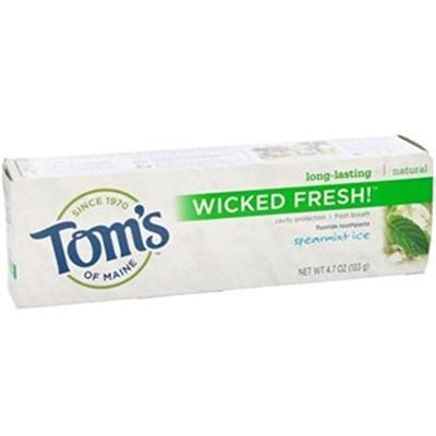 Tom's of Maine Natural Wicked Fresh Fluoride Totohpaste Spearmint Ice 4.70 oz (Pack of 4)