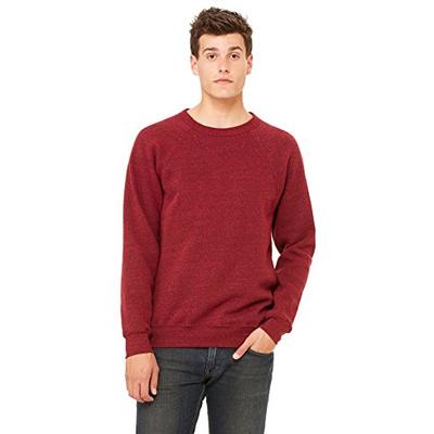 Canvas Claremont Triblend Sponge Fleece Unisex Crewneck Sweatshirt. 3901 - Small - Red Heather