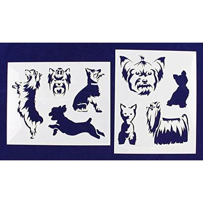 Yorkies/Yorkshire Terrier Stencils - 2 Piece Set 8 X 10 Inches