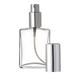 Grand Parfums Empty 2 Oz Perfume Atomizer, Flat Glass Bottle, Silver Sprayer 60ml Decant Fragrance B