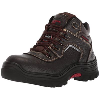 Skechers for Work Men's Burgin-Sosder Industrial Boot,brown embossed leather,8.5 M US