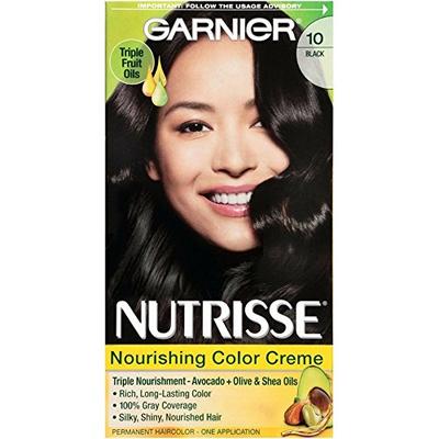 Garnier Nutrisse Nourishing Color Creme Black [10] 1 ea (Pack of 3)