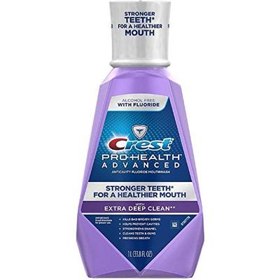 Crst Pro Health Mw Deep C Size 33.8z Crest Pro Health Advance Extra Deep Clean Mouthwash Purple 33.8