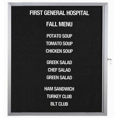 Enclosed Letter Board Size: 24" H x 36" W