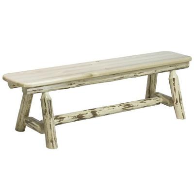 Montana Woodworks MWPSB6 Montana Collection Plank Style Bench, 6-Feet, Ready to Finish