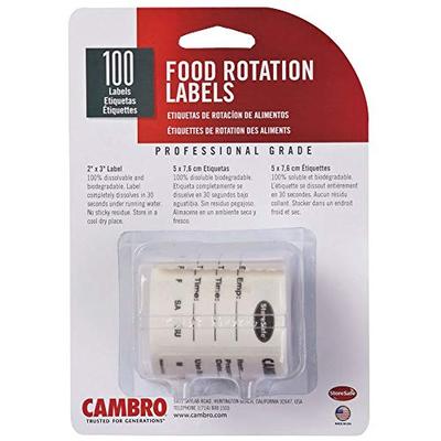 Cambro 23SL StoreSafe Food Rotation Labels - 100 / RL