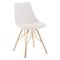 AVE SIX Oakley Faux Leather Task Chair with Gold Chrome Base, White