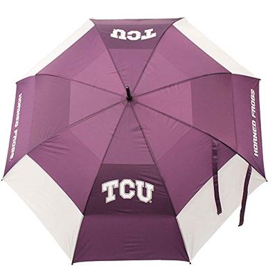 Team Golf NCAA TCU Horned Frogs 62" Golf Umbrella with Protective Sheath, Double Canopy Wind Protect