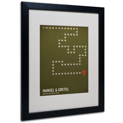 Hansel and Gretel Artwork by Christian Jackson in Black Frame, 16 by 20-Inch