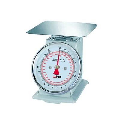 Winco B003HER2D4 SCAL-66 6-Pound/3kg Scale with 6.5-Inch Dial, Medium White, Steel