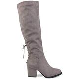 Brinley Co. Womens Knee-High Heeled Boot Grey, 9 Regular US screenshot. Shoes directory of Clothing & Accessories.