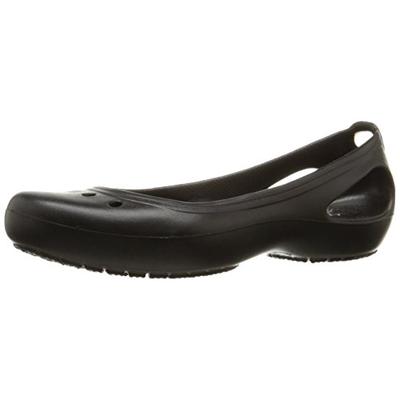 crocs Women's Kadee Ballet Flat,Black/Black,10 M US