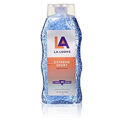 La Looks Gel #10 Extreme Sport Tri-Active Hold 20 Ounce (Blue) (591ml) (3 Pack)