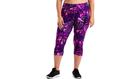 Just My Size Women's Plus Active Stretch Capri, Wingspan Plum Dream, 5X