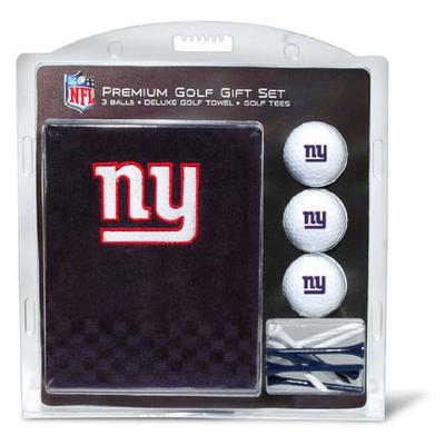 Team Golf NFL New York Giants Gift Set Embroidered Golf Towel, 3 Golf Balls, and 14 Golf Tees 2-3/4"
