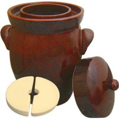 K&K Keramik - German Made Fermenting Crock Pot , Kerazo F2, 7 L (1.9 Gal)