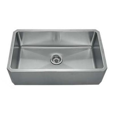 Whitehaus WHNAP3218-BSS Noahs Collection Single Bowl Front Apron Undermount Sink Brushed Stainless S