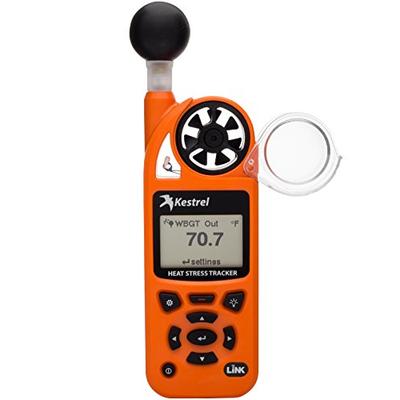 Kestrel 5400 Heat Stress Tracker Pro with Link, Compass and Vane Mount, Orange