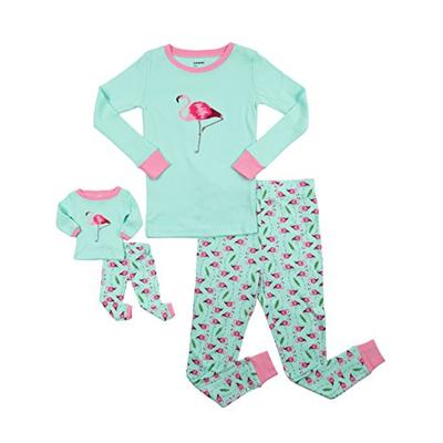 Leveret Kids & Toddler Pajamas Matching Doll & Girls Pajamas 100% Cotton 2 Piece Pjs Set (Size 5 Yea