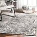 Gray 96 x 60 x 0.32 in Indoor Area Rug - Bungalow Rose Roden Silver Area Rug Polyester/Polypropylene | 96 H x 60 W x 0.32 D in | Wayfair