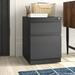 Inbox Zero Camyla 2-Drawer Lateral Filing Cabinet Metal/Steel in Gray/Black | 27.75 H x 15 W x 19.86 D in | Wayfair