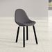 Inbox Zero Adairis 18" W Fabric Seat Waiting Room Chair Wood/Metal in Gray/Black/Brown | 32 H x 18 W x 22 D in | Wayfair