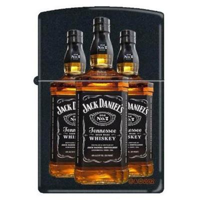 Zippo "Jack Daniel's Tennessee Whiskey" Logo Lighter, Black Matte, 9170