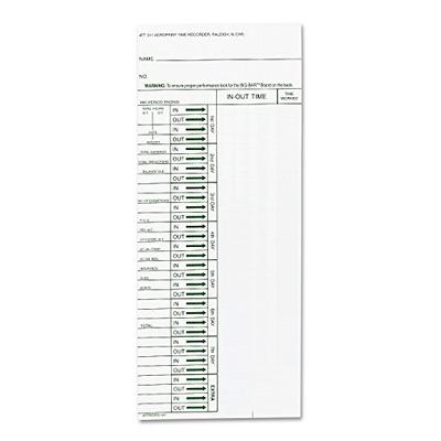 ACP096103080 - Acroprint Time Card for Model ATT310 Electronic Totalizing Time Recorder
