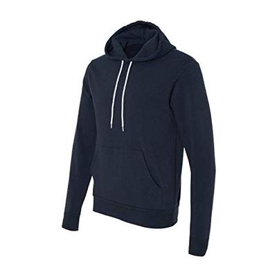 Bella Mens Unisex Poly-Cotton Fleece Pullover Hoodie(3719)-Navy-S