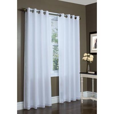 Commonwealth Home Fashions Thermavoile Rhapsody Lined European Voile 54 X 95 Grommet Panel White
