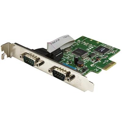 StarTech.com PCI Express Serial Card - 2 Port - Dual Channel 16C1050 UART - Serial Port PCIe Card -