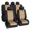 FH Group FB083BEIGE115 Full Set Neoprene Seat Cover Semi-Universal (Neoprene Waterproof Airbag Compa