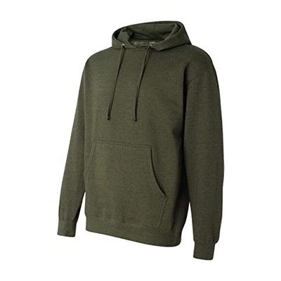 Independent Trading Co. Midweight Hood Sweatshirt SS4500-Army Hth-SM