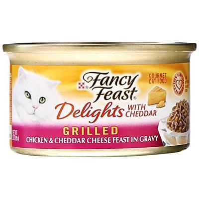Fancy Feast Canned Delights Cat Food, Chicken And Cheddar, 3 oz