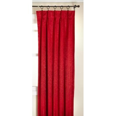 Stylemaster Gabrielle Pinch Pleated Foam Back Patio Panel, Crimson, 96 by 84-Inch